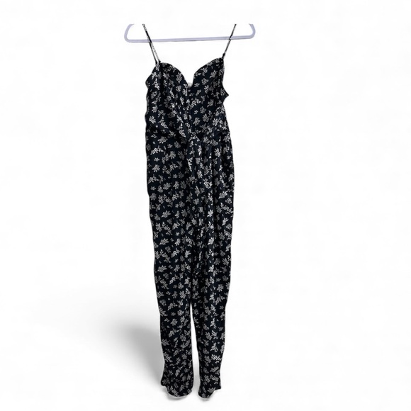 American Eagle Outfitters Pants - American Eagle Black White Floral Tube Jumpsuit Strapless Women’s M